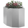 Jardinera de esquina vidaxx plata 45 x 45 x 50 cm acero inoxidable