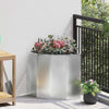 Fioriera angolare Vidaxx argento 45 x 45 x 50 cm in acciaio zincato