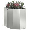 Vidaxx jardinera de esquina plata 45 x 45 x 50 cm acero galvanizado