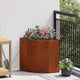 Vidaxl hoek plantbak roestig 45 x 45 x 50 cm cortenstaal