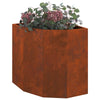 Jardinera de esquina vidaxx oxidada 45 x 45 x 50 cm acero corten