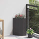 Fioriera angolare Vidaxx nera 30 x 30 x 50 cm in acciaio
