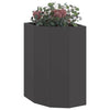 Fioriera angolare Vidaxx nera 30 x 30 x 50 cm in acciaio