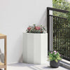 Vidaxx jardinera de esquina blanco 30 x 30 x 50 cm acero