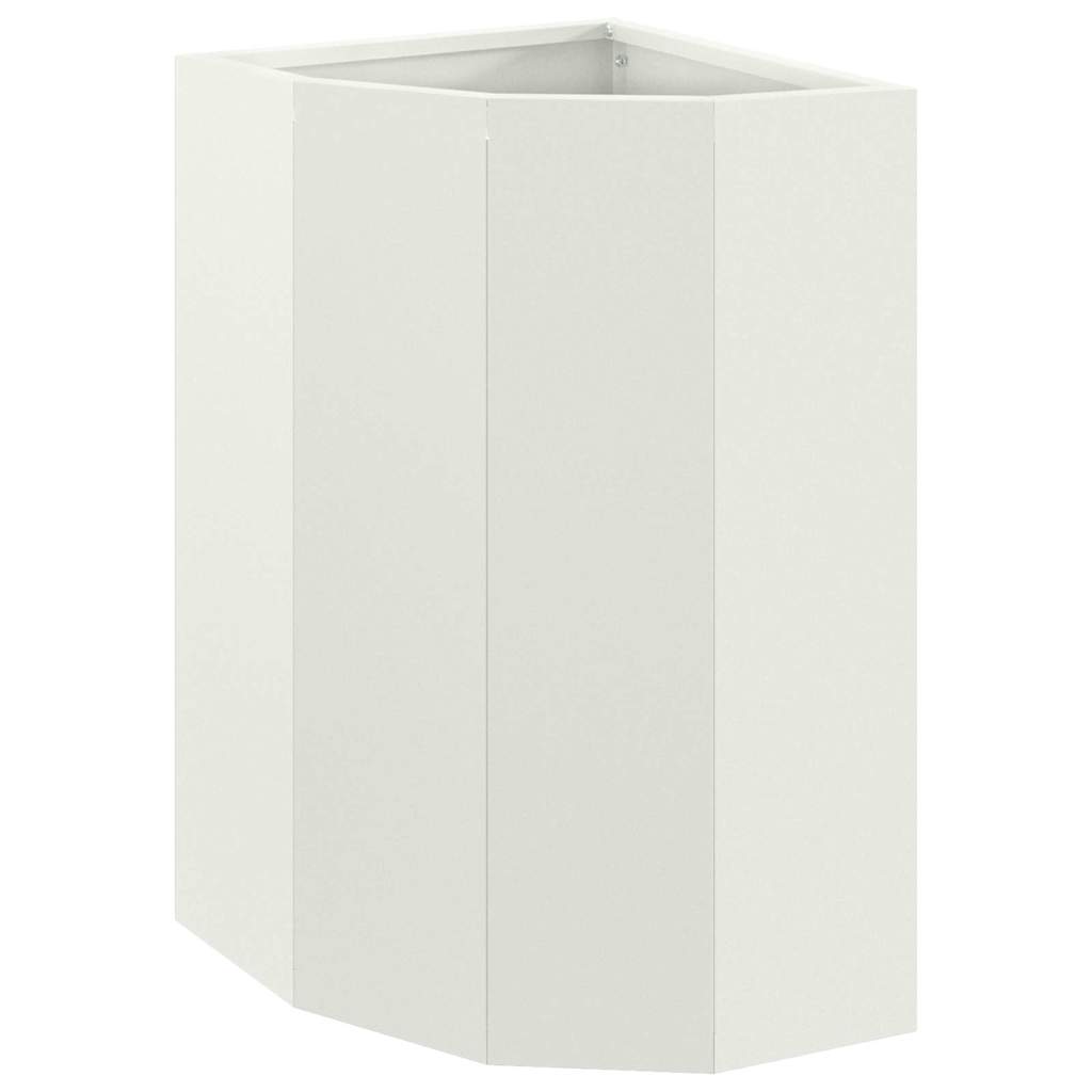 Vidaxx jardinera de esquina blanco 30 x 30 x 50 cm acero