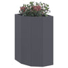 Vidaxl hoek plantbak antraciet 30 x 30 x 50 cm staal
