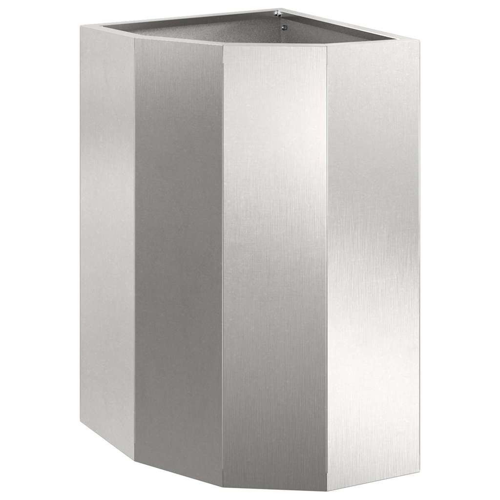 Fioriera angolare Vidaxx argento 30 x 30 x 50 cm in acciaio inossidabile