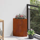 Vidaxl hoek plantbak roestig 30 x 30 x 50 cm cortenstaal