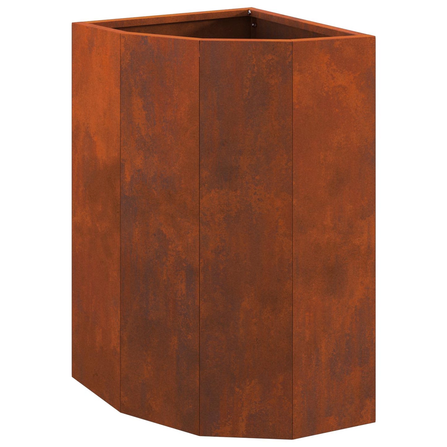 Jardinera de esquina vidaxx oxidada 30 x 30 x 50 cm acero corten