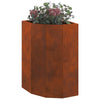 Vidaxl hoek plantbak roestig 30 x 30 x 50 cm cortenstaal