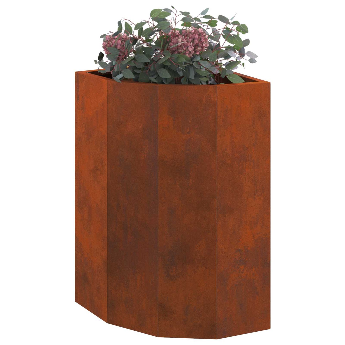 Vidaxl hoek plantbak roestig 30 x 30 x 50 cm cortenstaal