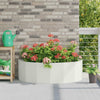 Jardinera vidaxx blanca 120 x 60 x 35 cm acero