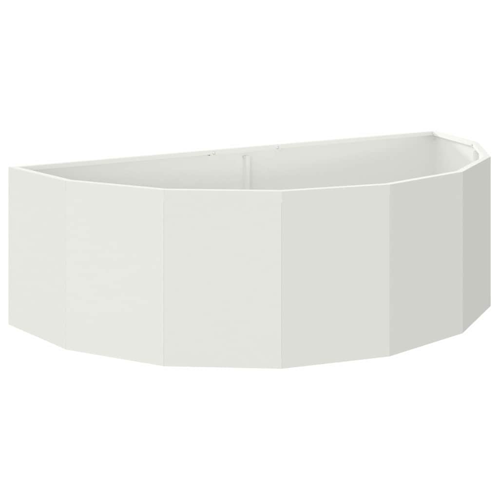 Jardinera vidaxx blanca 120 x 60 x 35 cm acero