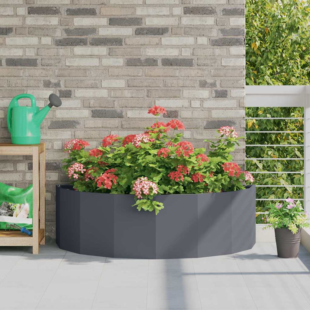 Vidaxl plantenbak antraciet 120 x 60 x 35 cm staal