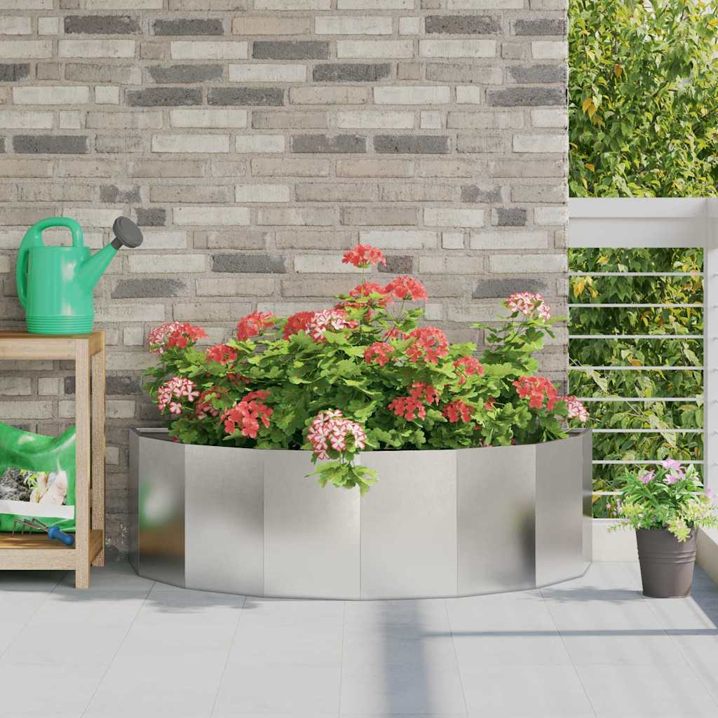 Fioriera Vidaxx argento 120 x 60 x 35 cm in acciaio inossidabile