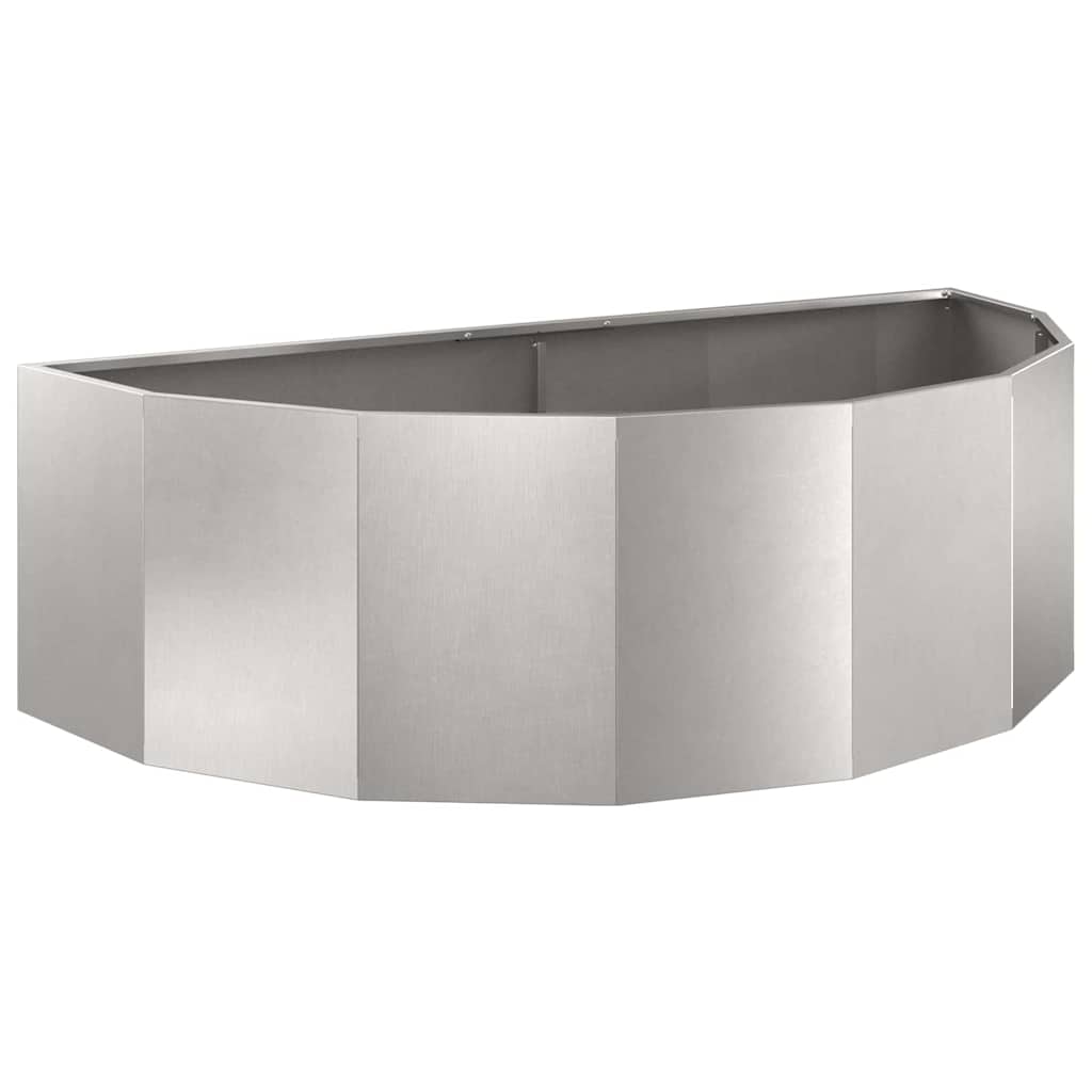Fioriera Vidaxx argento 120 x 60 x 35 cm in acciaio inossidabile