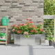 Jardinera vidaxx plateada 120 x 60 x 35 cm acero galvanizado