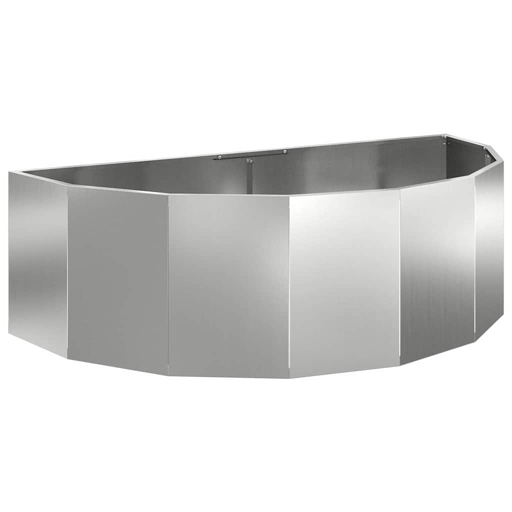 Jardinera vidaxx plateada 120 x 60 x 35 cm acero galvanizado