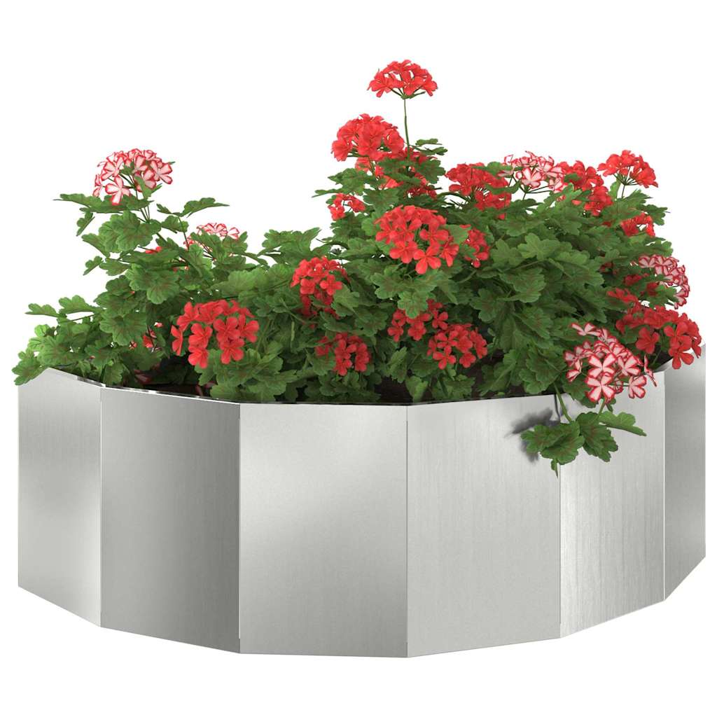 Jardinera vidaxx plateada 120 x 60 x 35 cm acero galvanizado