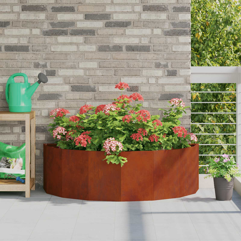 Jardinera vidaxx oxidada 120 x 60 x 35 cm acero corten