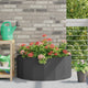 Jardinera vidaxx negro 90 x 45 x 35 cm acero