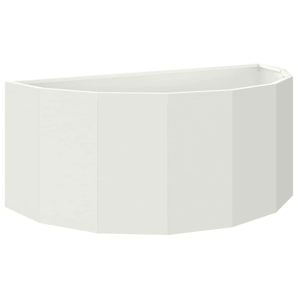 Fioriera Vidaxx bianca 90 x 45 x 35 cm in acciaio