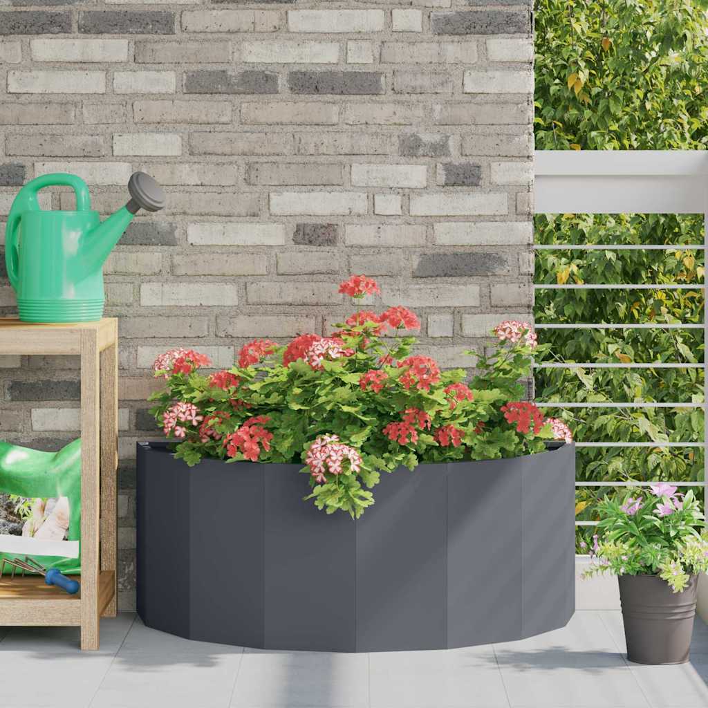 Vidaxl plantenbak antraciet 90 x 45 x 35 cm staal
