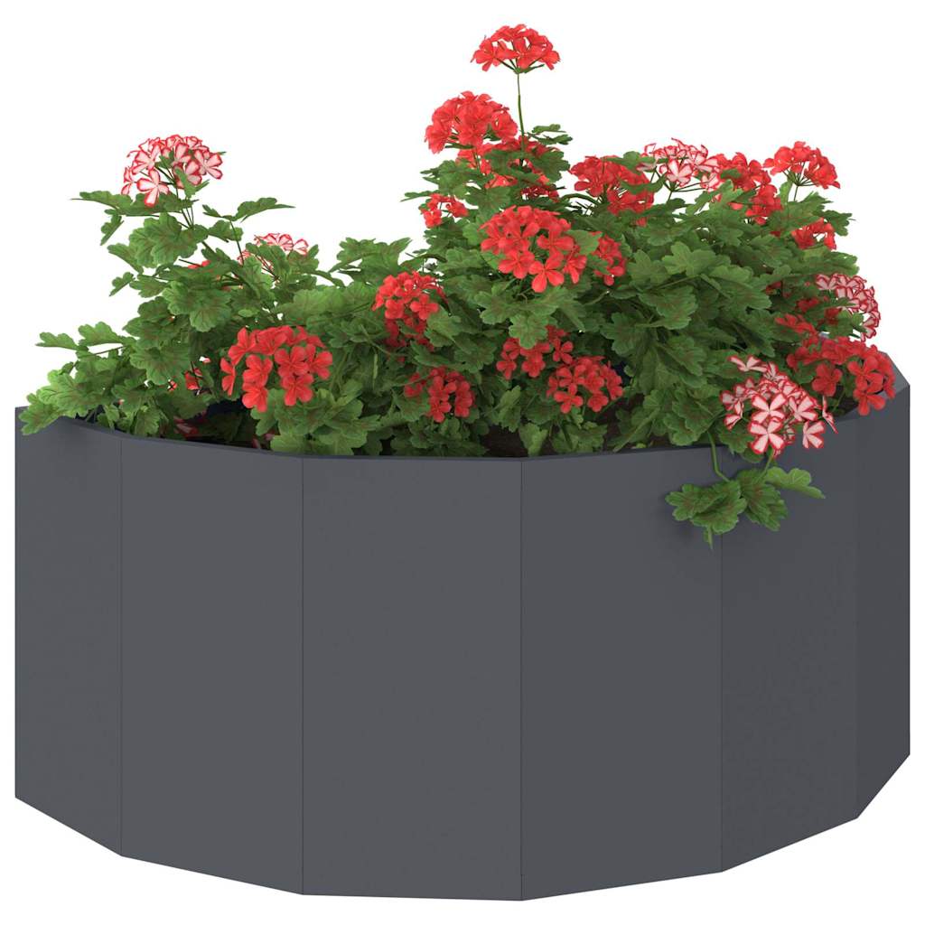 Vidaxl plantenbak antraciet 90 x 45 x 35 cm staal
