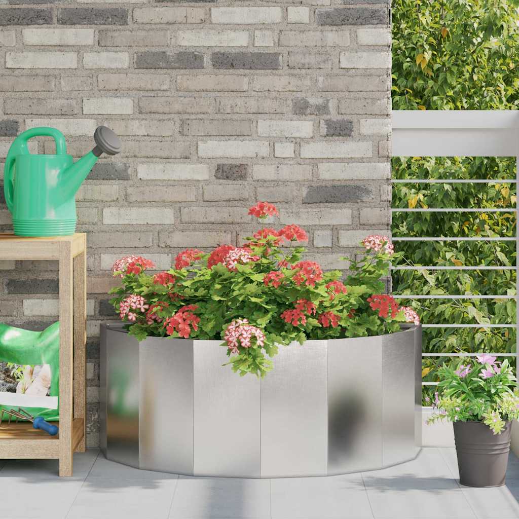 Fioriera Vidaxx argento 90 x 45 x 35 cm in acciaio inossidabile