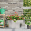 Jardinera vidaxx plateada 90 x 45 x 35 cm acero inoxidable