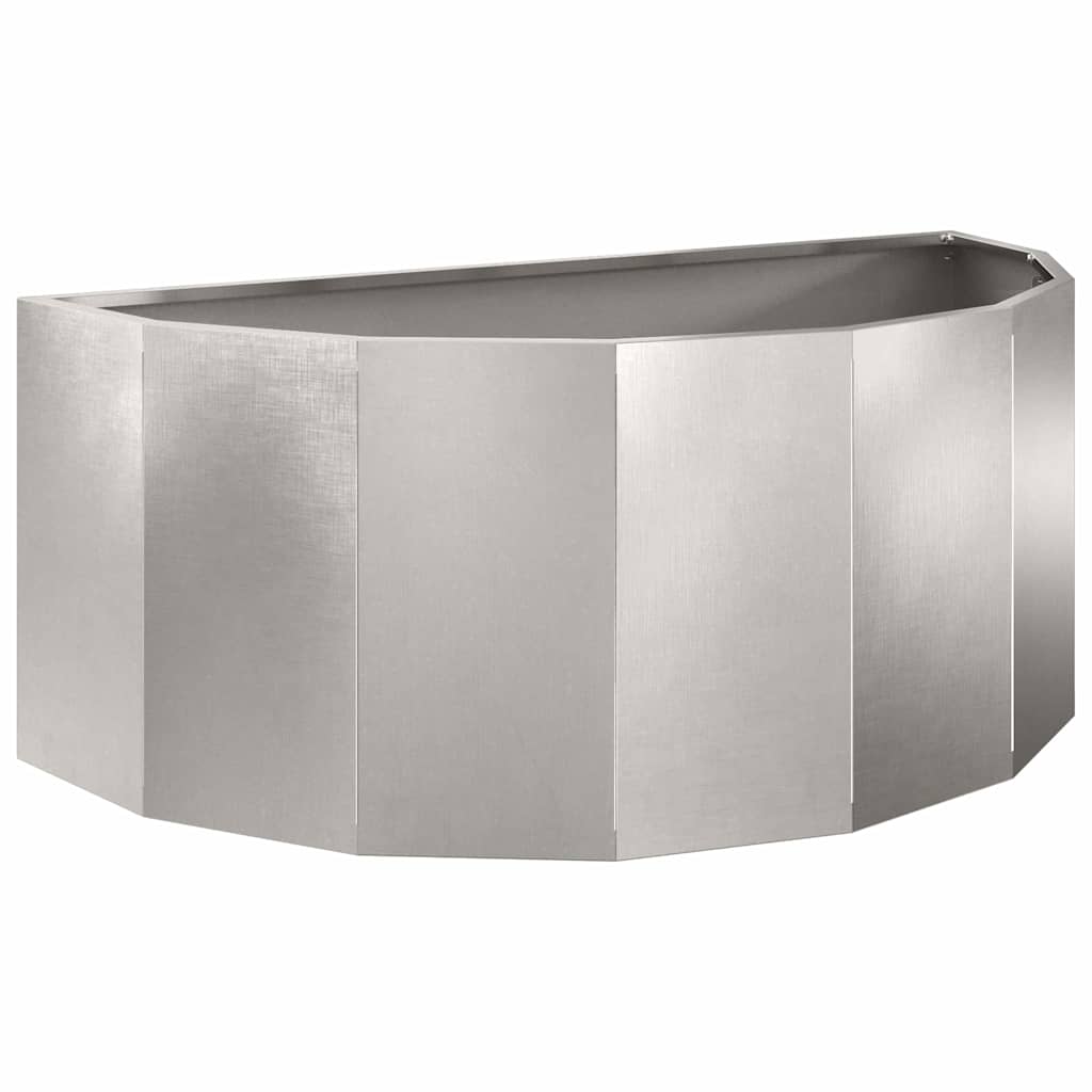 Fioriera Vidaxx argento 90 x 45 x 35 cm in acciaio inossidabile