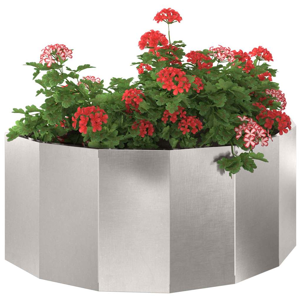 Fioriera Vidaxx argento 90 x 45 x 35 cm in acciaio inossidabile