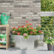 Jardinera vidaxx plateada 90 x 45 x 35 cm acero galvanizado
