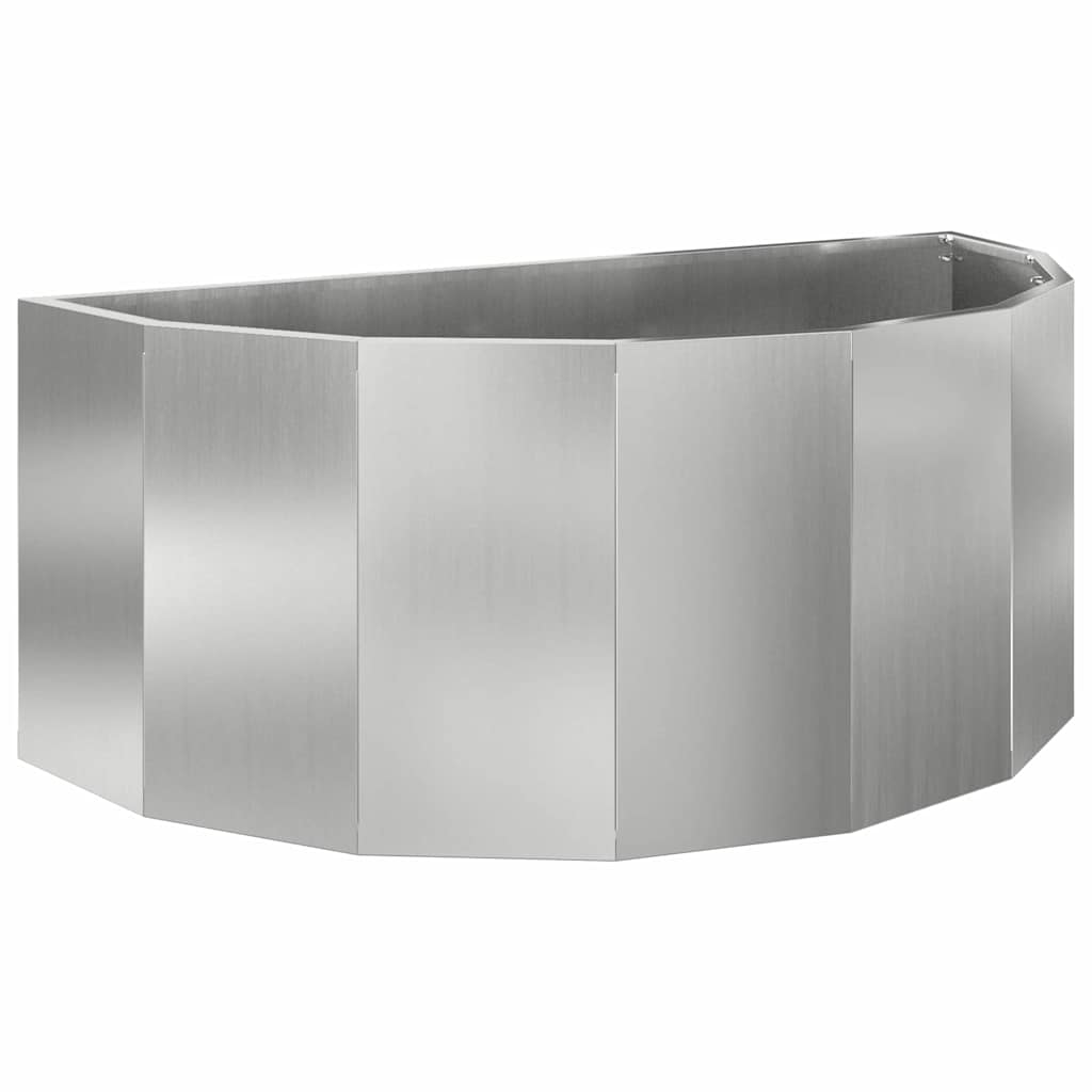 Jardinera vidaxx plateada 90 x 45 x 35 cm acero galvanizado