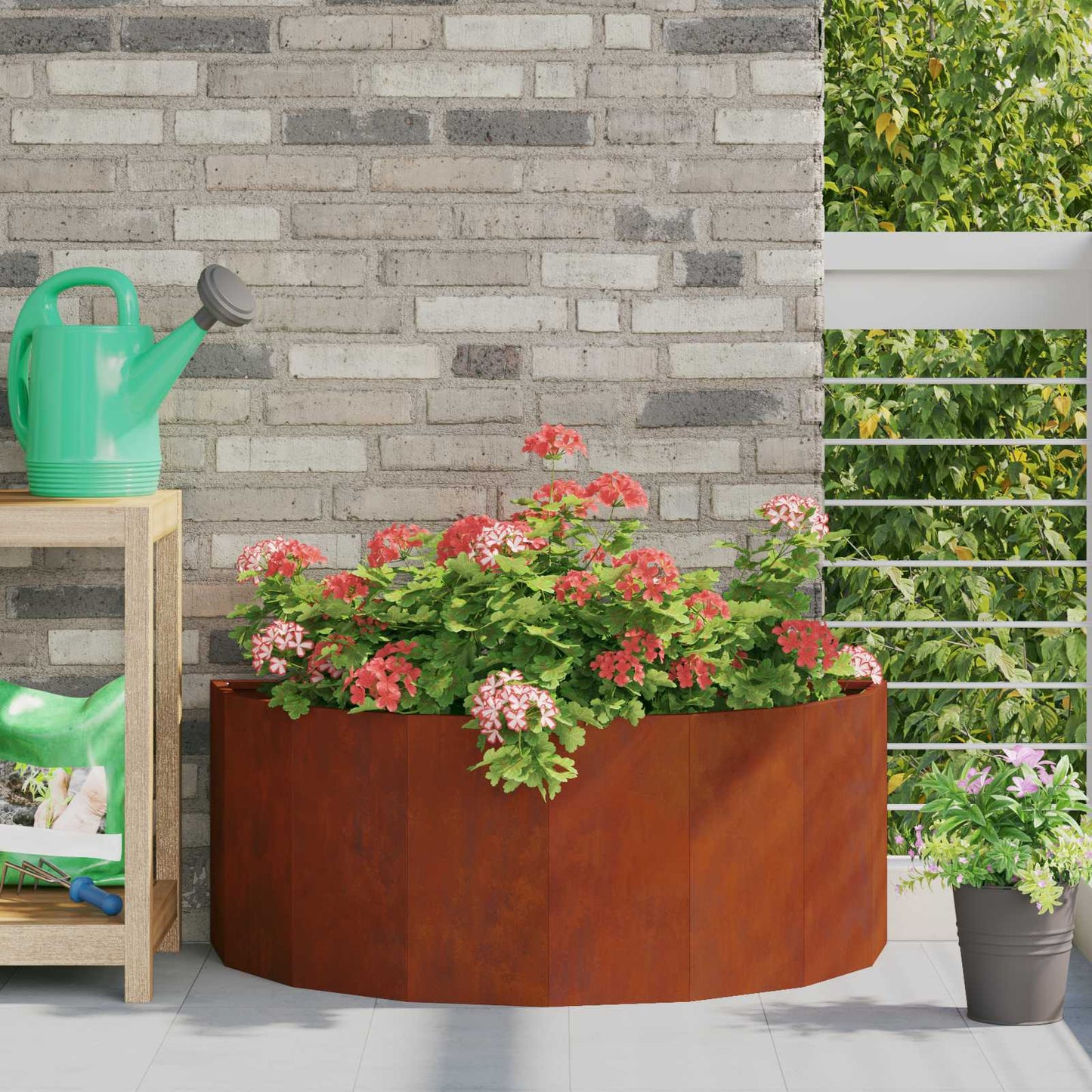Fioriera Vidaxx arrugginito 90 x 45 x 35 cm in acciaio corten