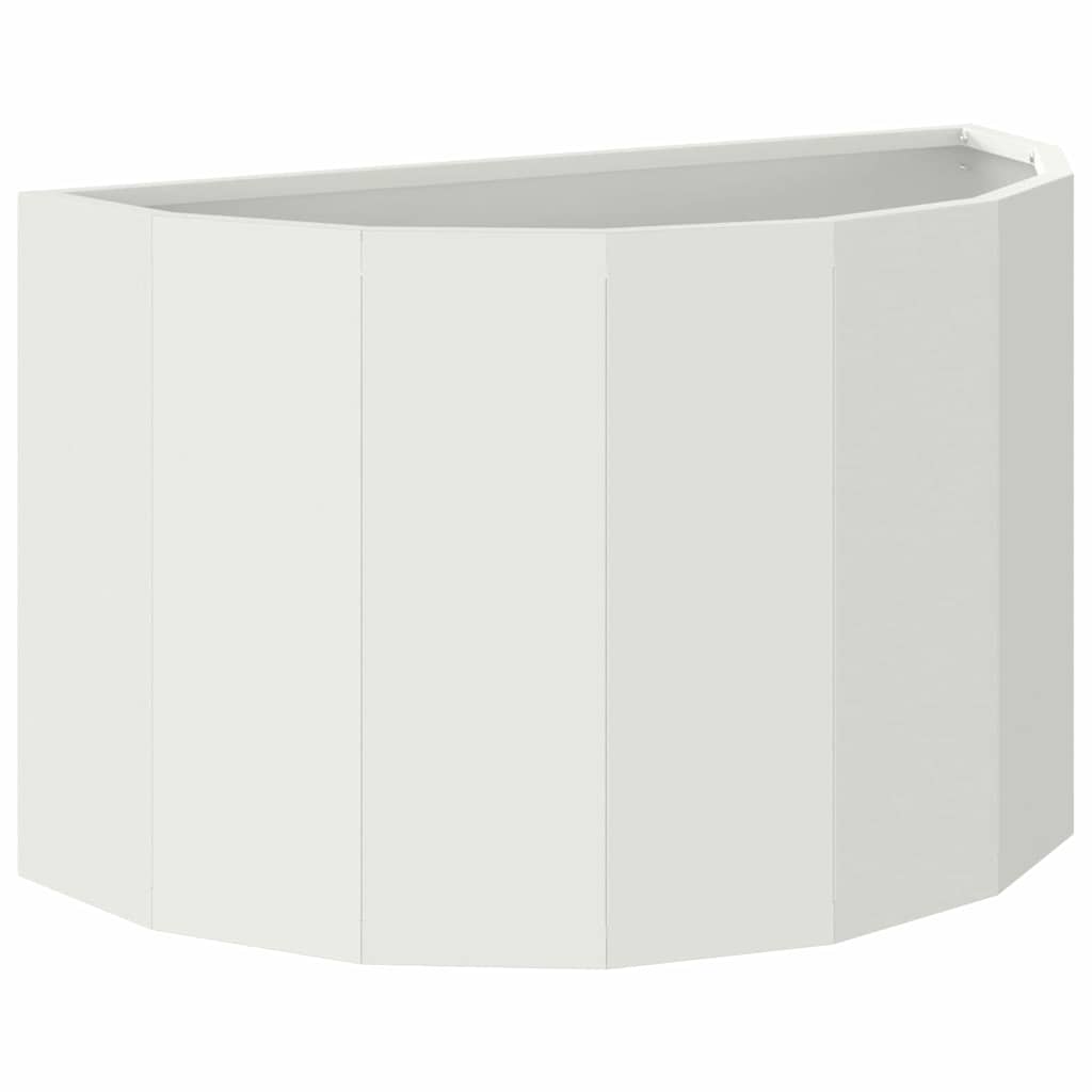 Fioriera Vidaxx bianca 60 x 30 x 35 cm in acciaio