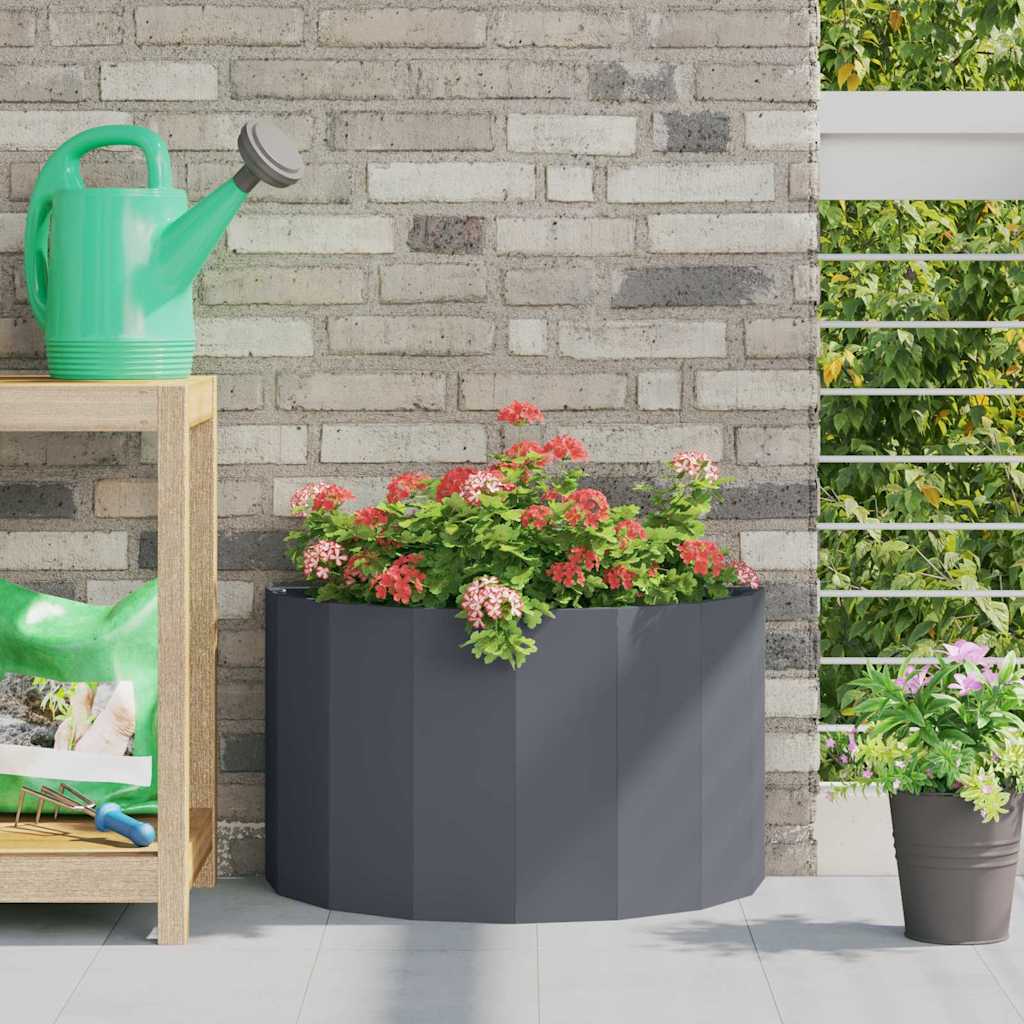 Vidaxl plantenbak antraciet 60 x 30 x 35 cm staal