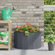 Vidaxl plantenbak antraciet 60 x 30 x 35 cm staal