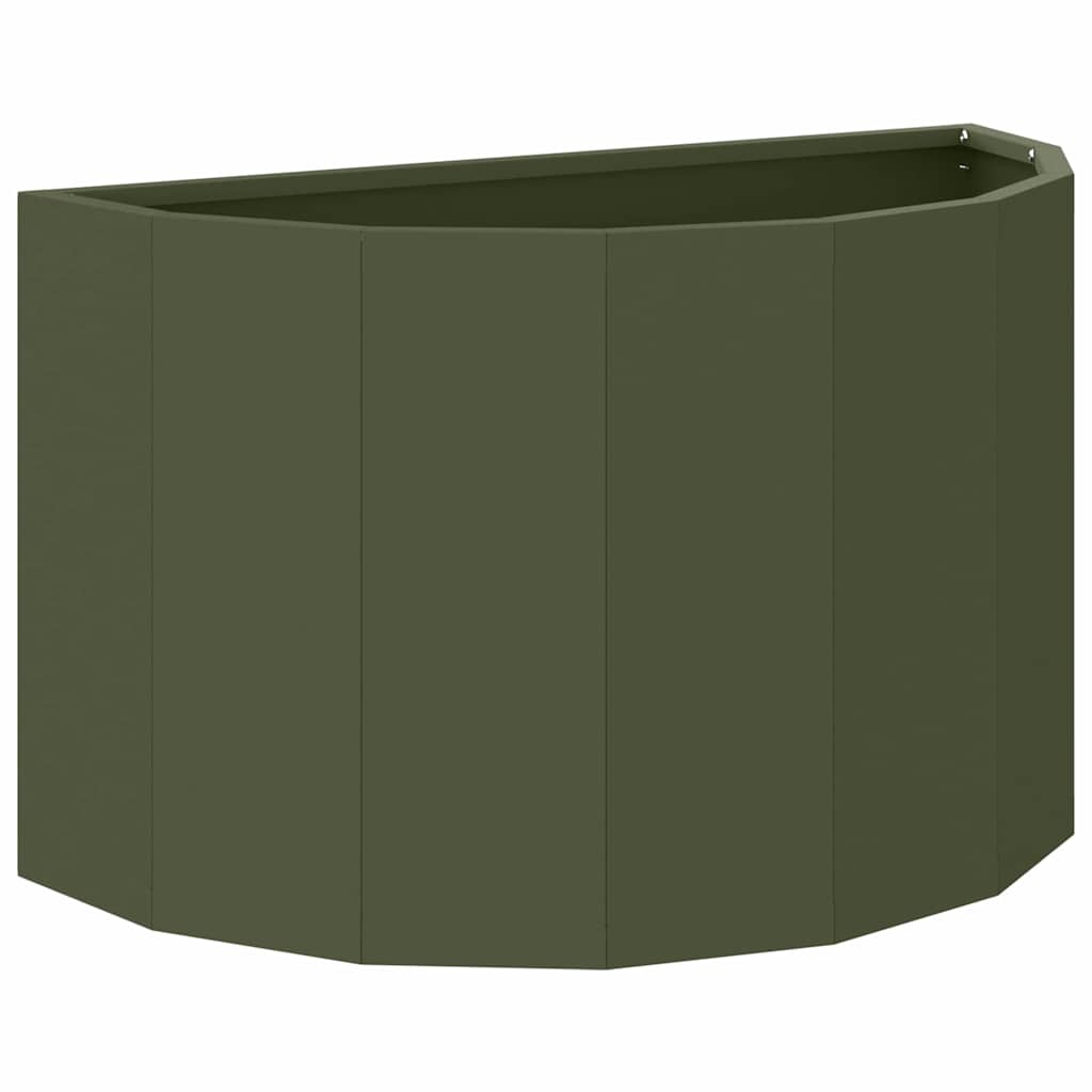 Vidaxx macetero verde oliva 60 x 30 x 35 cm acero