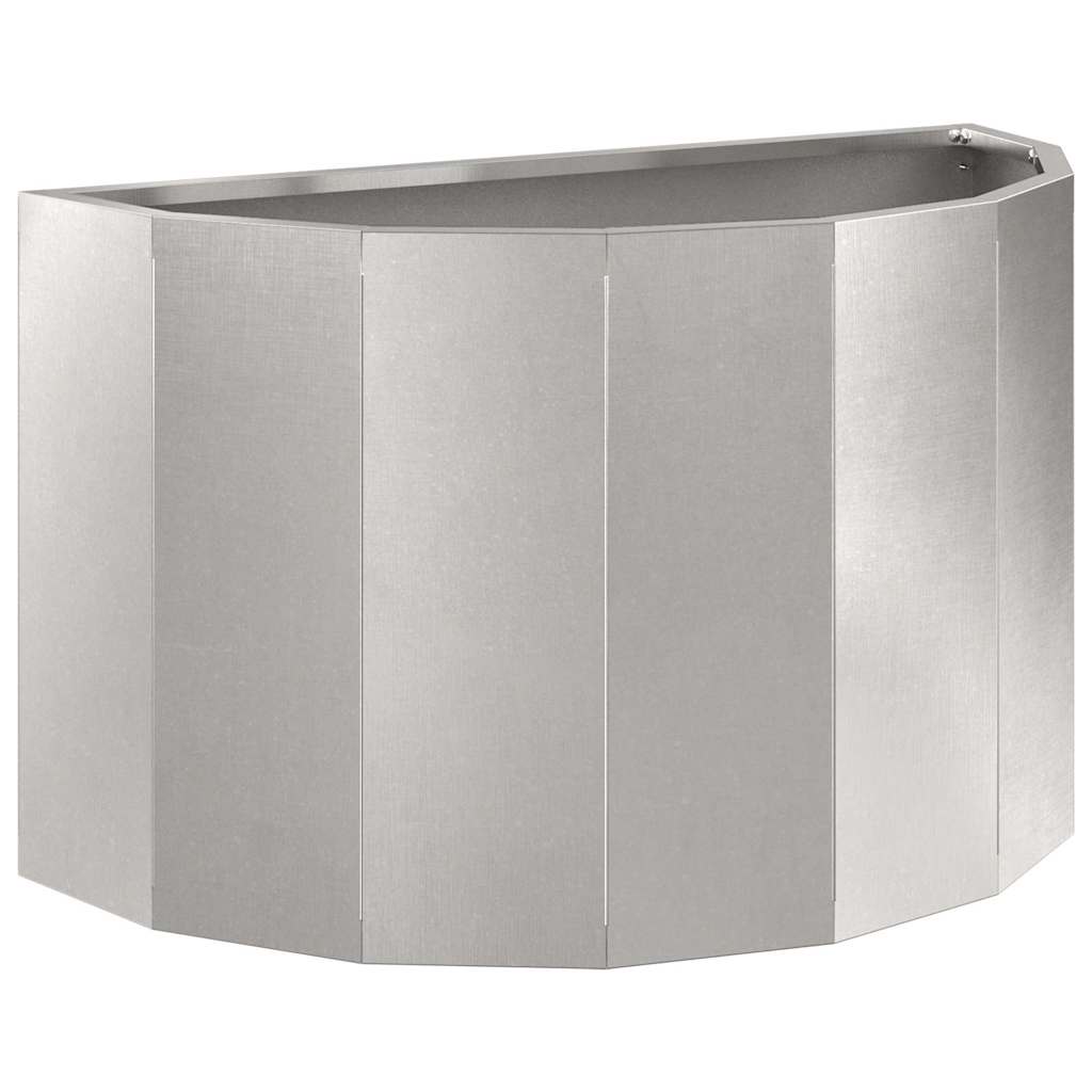 Jardinera vidaxx plateada 60 x 30 x 35 cm acero inoxidable