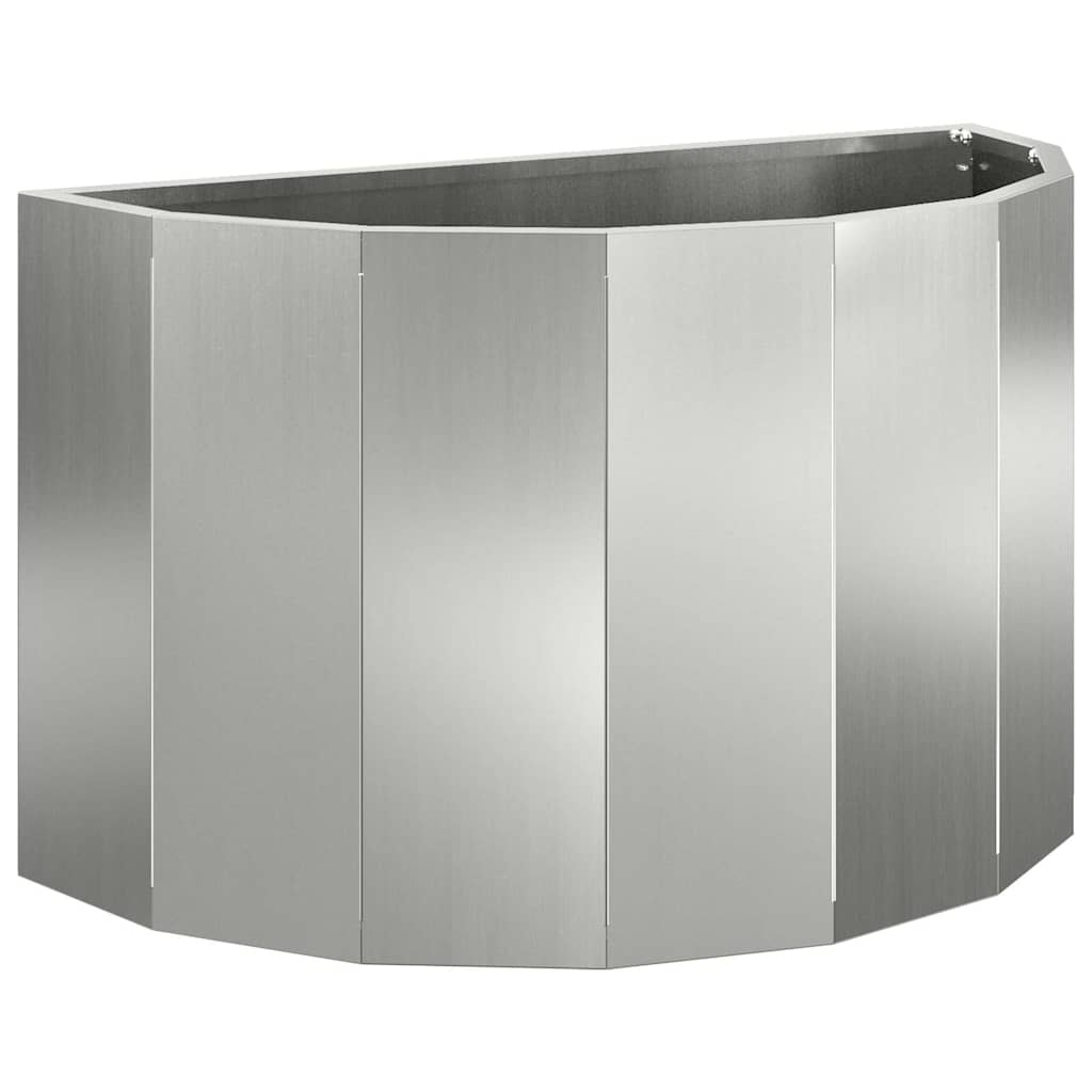 Jardinera vidaxx plateada 60 x 30 x 35 cm acero galvanizado