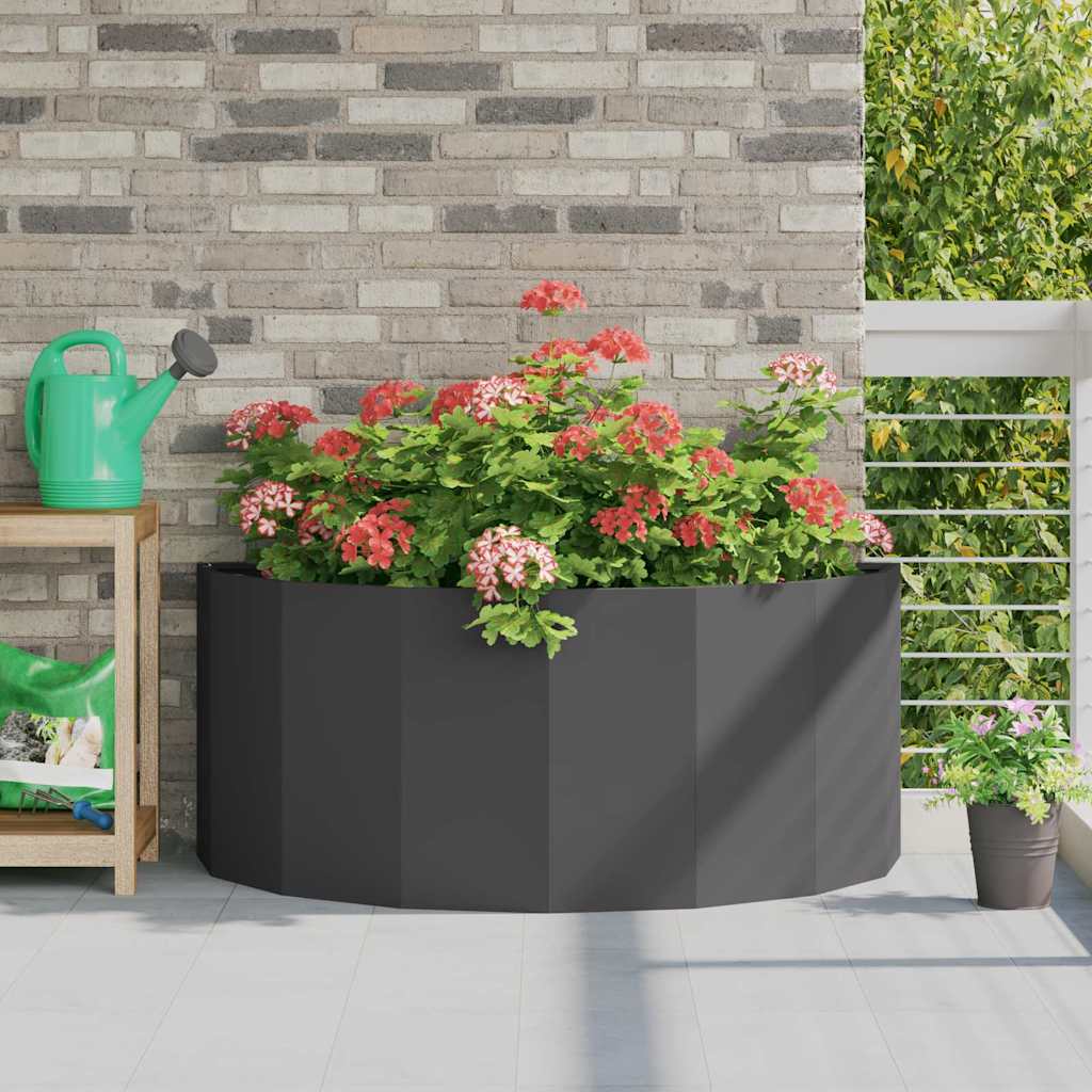 Jardinera vidaxx negro 120 x 60 x 50 cm acero