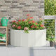 Jardinera vidaxx blanca 120 x 60 x 50 cm acero