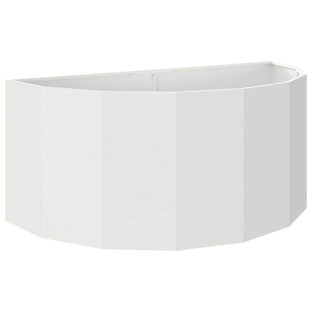 Jardinera vidaxx blanca 120 x 60 x 50 cm acero