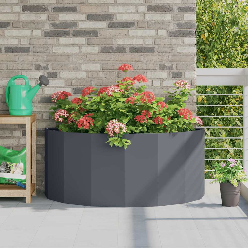 Vidaxl plantenbak antraciet 120 x 60 x 50 cm staal