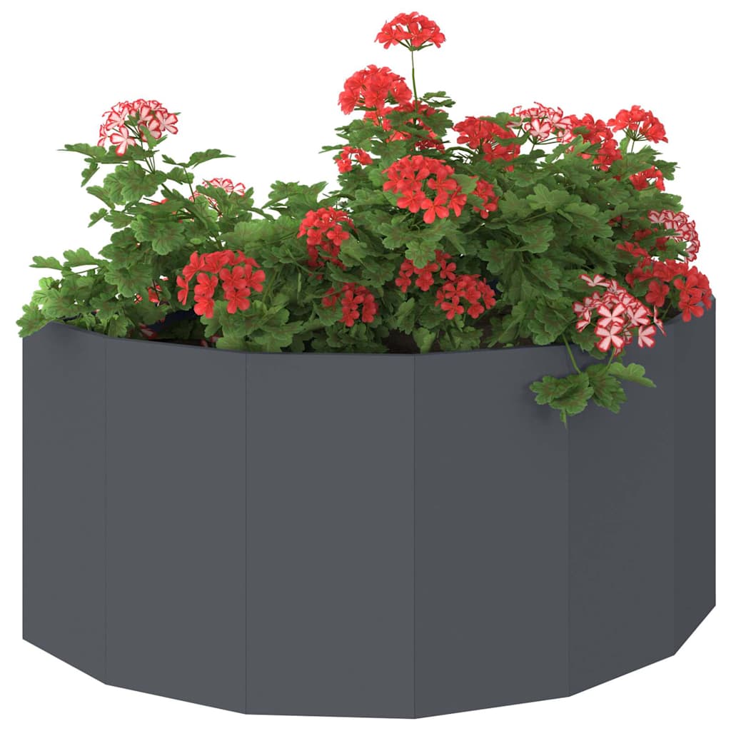 Vidaxl plantenbak antraciet 120 x 60 x 50 cm staal