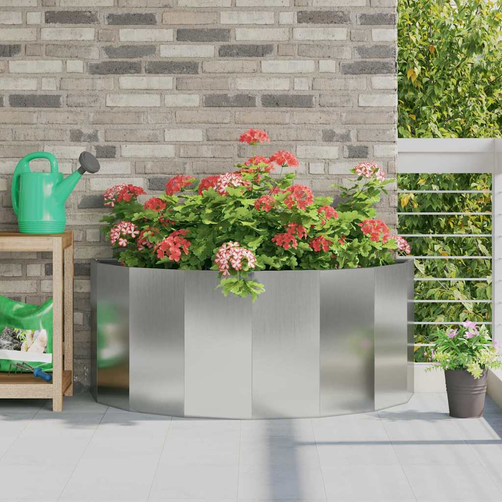 Vidaxl plantenbak zilver 120 x 60 x 50 cm gegalvaniseerd staal