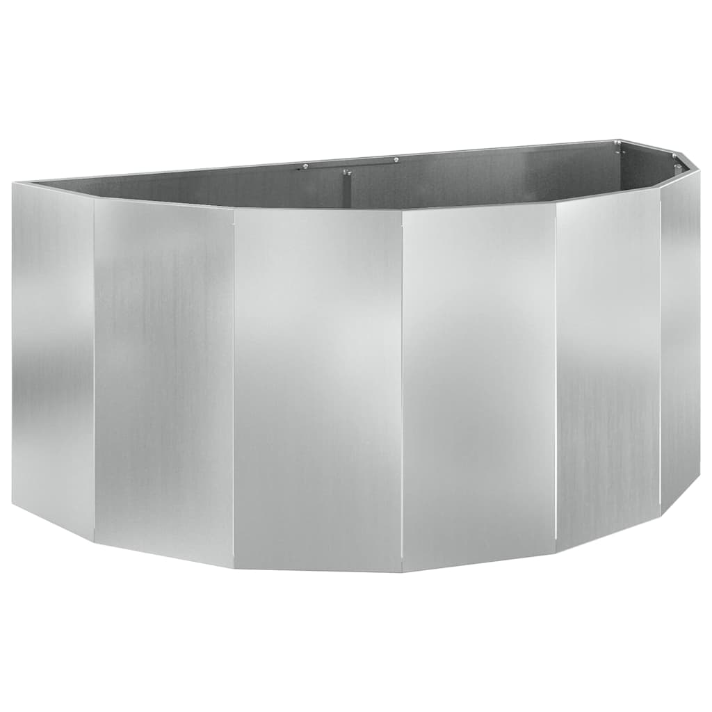 Vidaxl plantenbak zilver 120 x 60 x 50 cm gegalvaniseerd staal