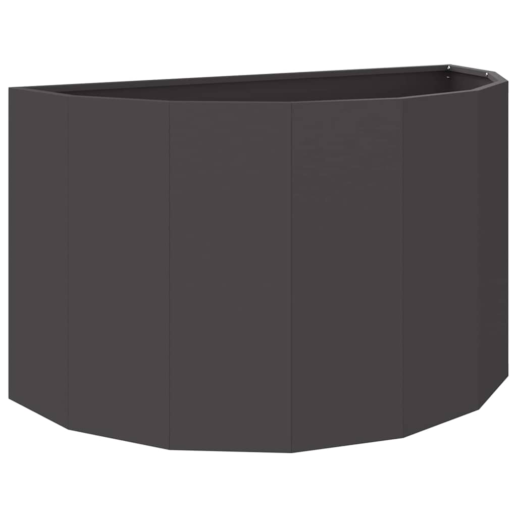 Fioriera Vidaxx nera 90 x 45 x 50 cm in acciaio