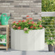 Vidaxl plantenbak wit 90 x 45 x 50 cm staal